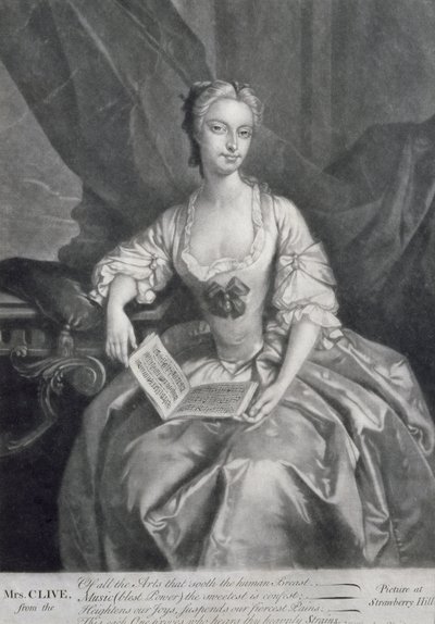 Ritratto di Kitty Clive (1711-85), attrice e cantante, inciso da Alexander van Haecken (1701-58) da Jozef van Aken